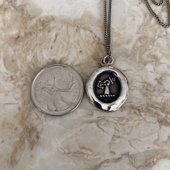 Pyrrha Hopeful Ambition Sterling Silver Unisex Talisman Necklace - Picture 8 of 9